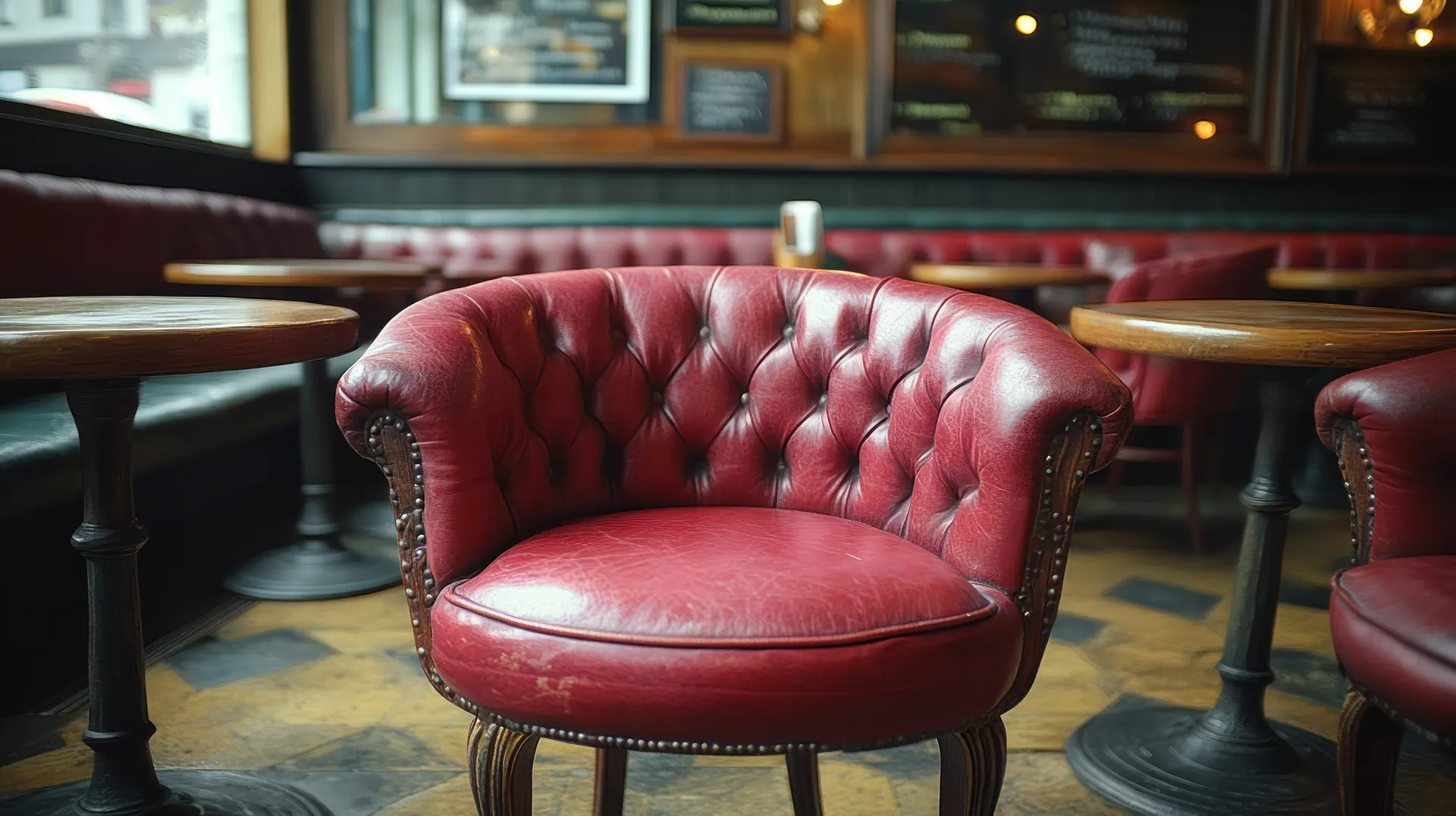 A designed restaurant detail, the kind of brand touchpoint a studio builds into the room