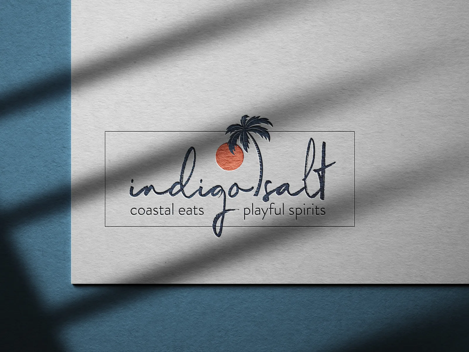 Indigo Salt coastal restaurant brand identity