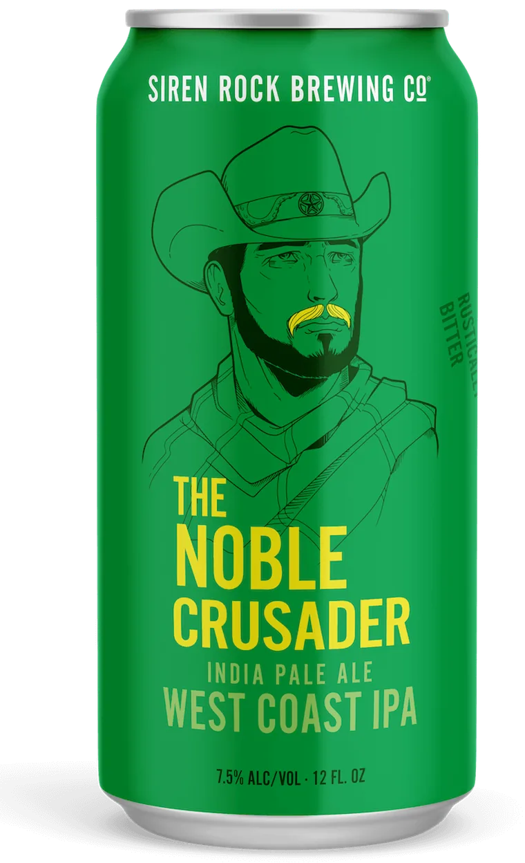 noble crusader coastal IPA, label and can design