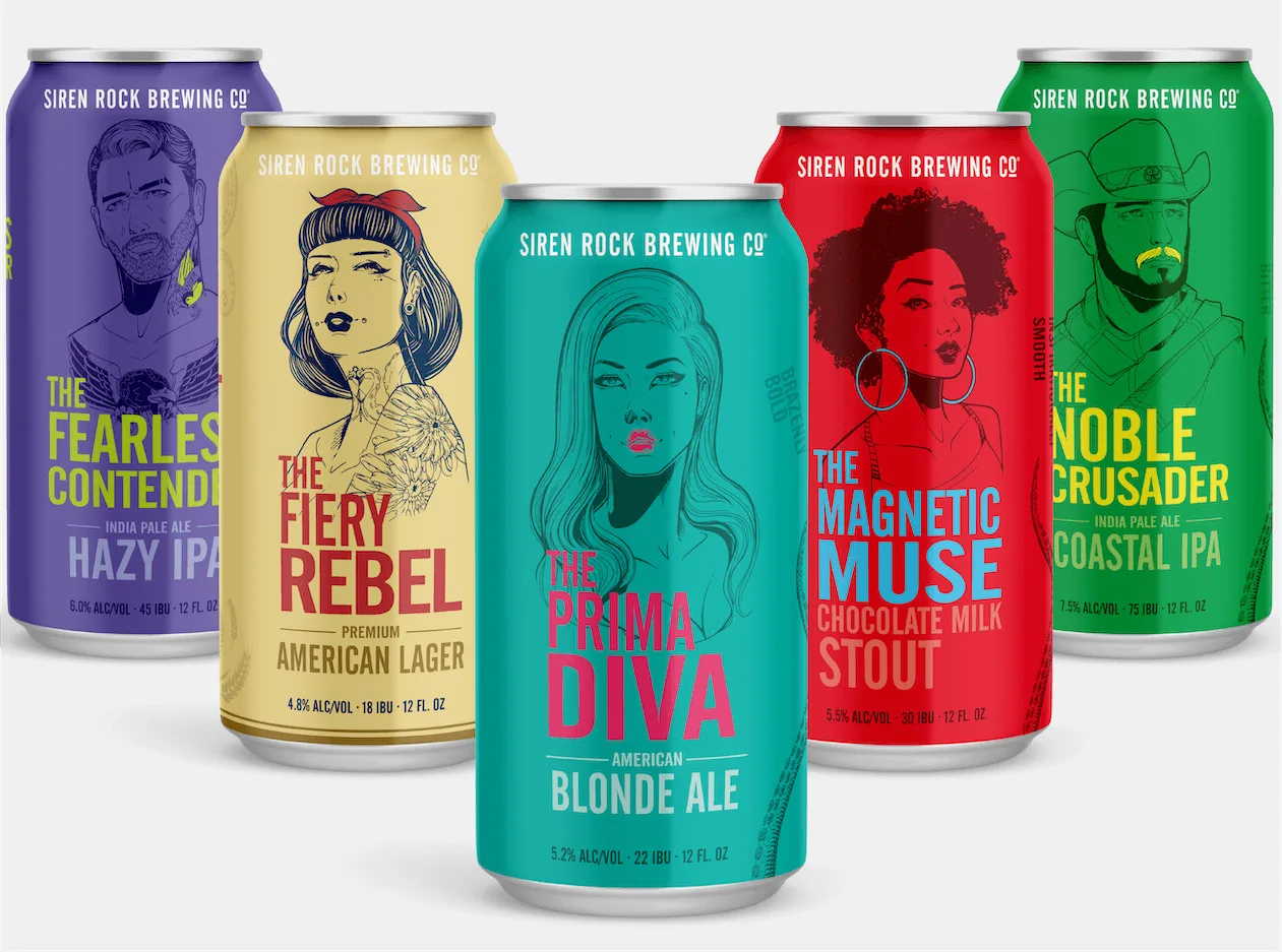 The core beer lineup laid out for digital menus and beer finders