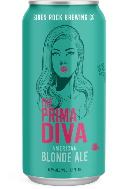 prima diva beer label and can design