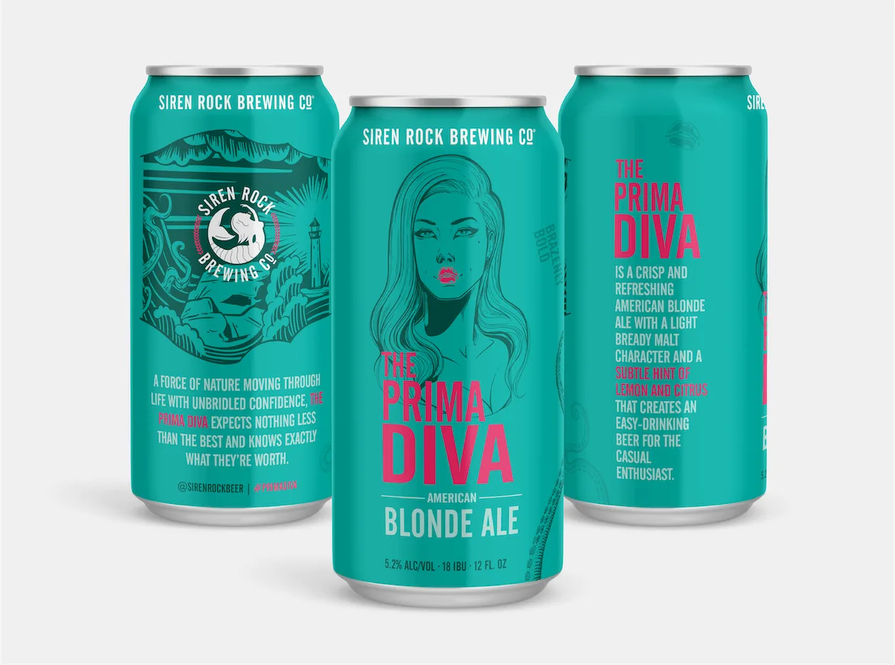 Siren Rock Prima Diva can packaging