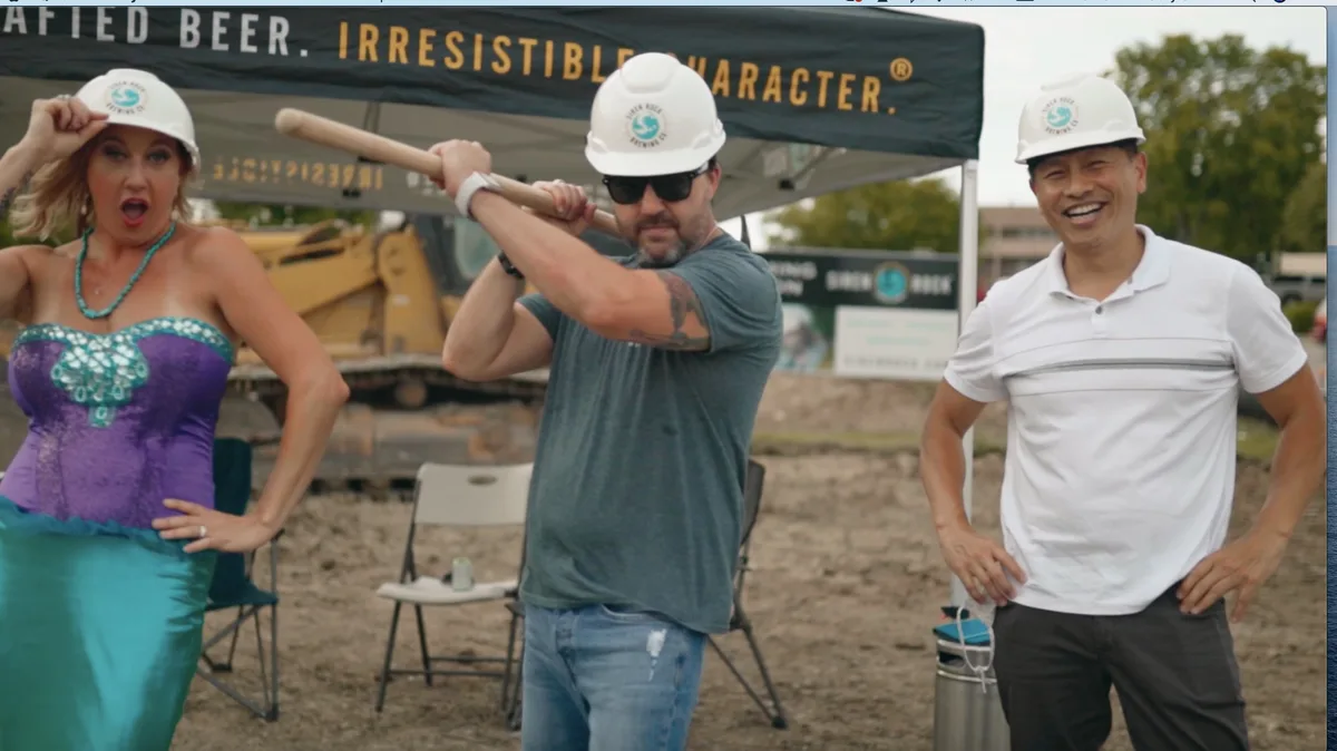 Cory and Eva at Siren Rock groundbreaking